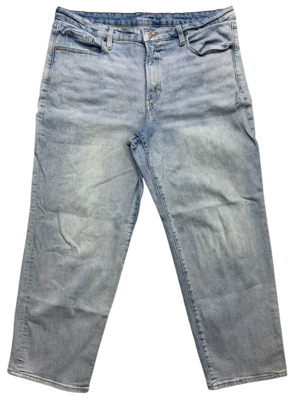 Old Navy OG Loose Jeans Womens 16 Petite Light Wash Wide Leg Denim